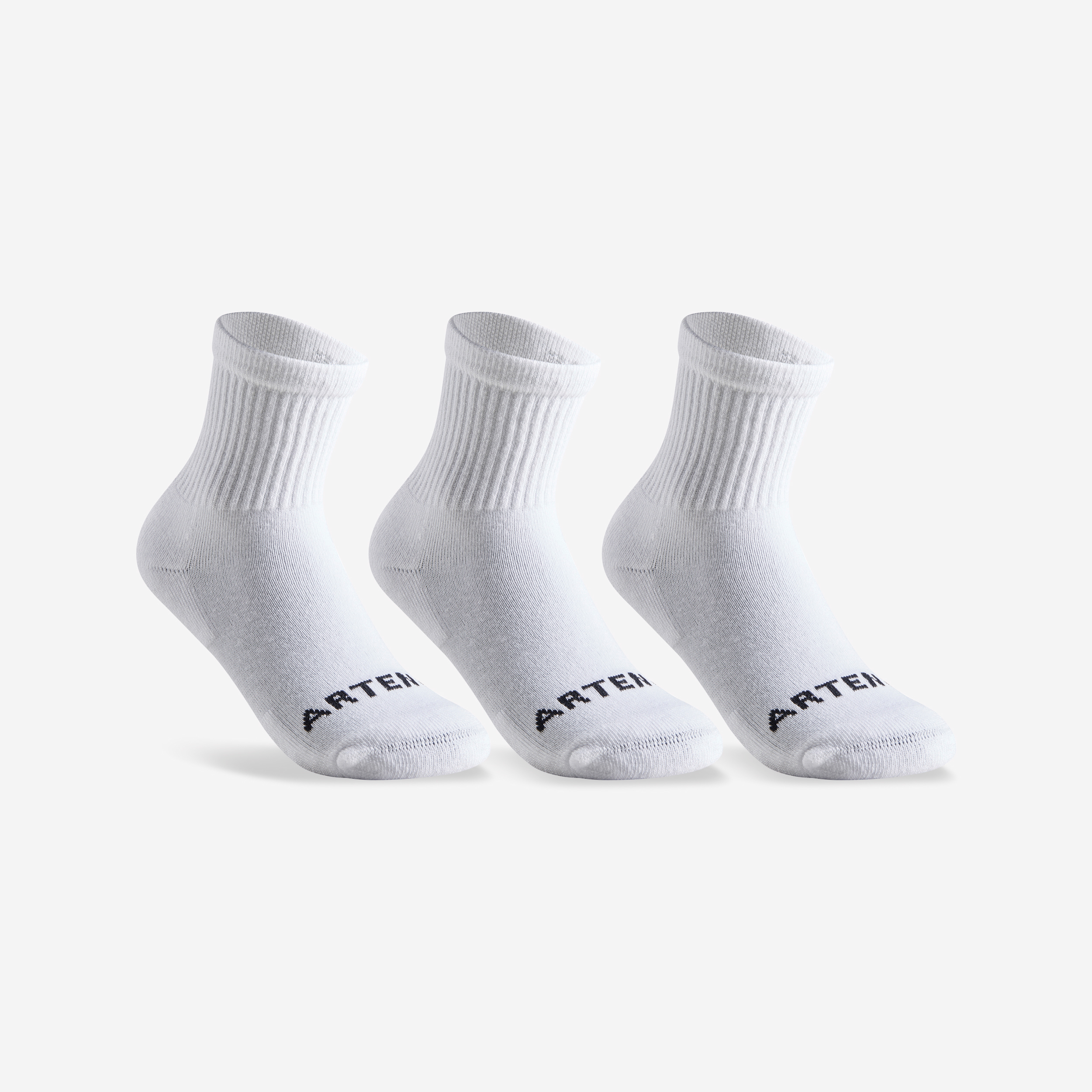 Chaussettes sports de raquettes hautes enfant artengo  rs 100 blanche lot de 3 - Tennis - Artengo- Clubs - Entreprises - Collectivités - Associations