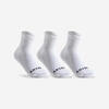 Calcetines altos de tenis Niños Pack de 3 Artengo RS 100 blanco