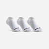 Čarape za sportove s reketom niske dječje 100 tri para bijele