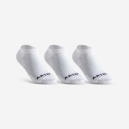 CHAUSSETTES SPORTS DE RAQUETTES BASSES ENFANT ARTENGO  RS 100 BLANC LOT DE 3