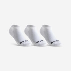 CHAUSSETTES SPORTS DE RAQUETTES BASSES ENFANT ARTENGO RS 100 NOIR LOT DE 3