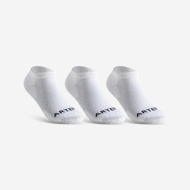 DECATHLON CALCETINES CORTOS DEPORTES RAQUETA NIÑOS ARTENGO RS 100 BLANCO x3 PARES