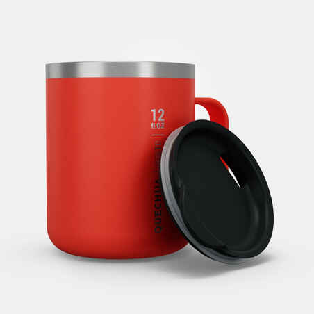 Isothermal Hiker’s Camping Mug (stainless steel double wall) MH500 0.38 L Red