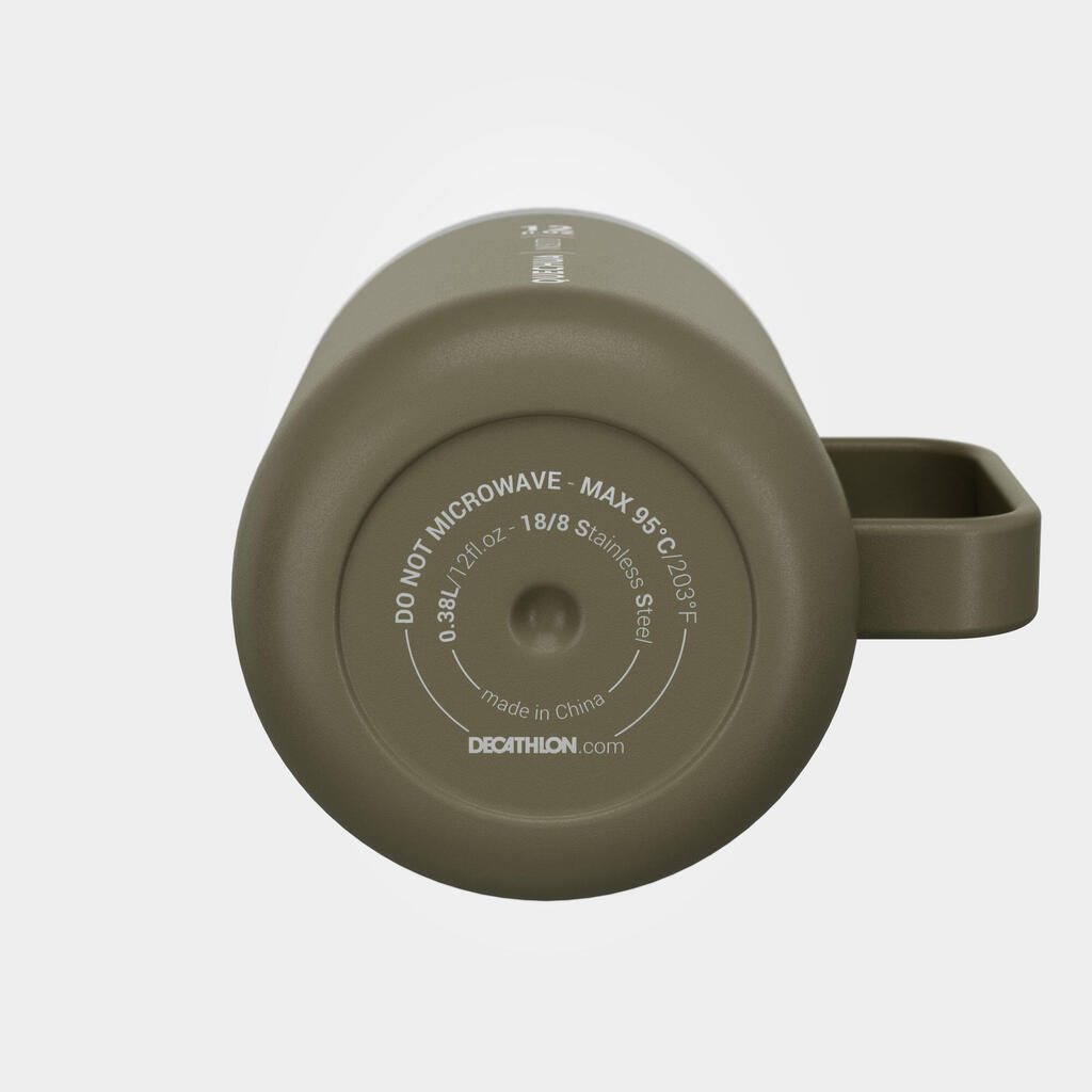 TAZA ISOTÉRMICA DE ACERO INÓXIDABLE MH500 0,38 LITROS VERDE CAQUI