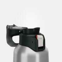 0.8 L stainless steel isothermal water bottle with quick-release cap for hiking 