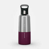 0.8 L stainless steel isothermal water bottle with quick-release cap for hiking 