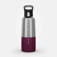 0.8 L stainless steel isothermal water bottle with quick-release cap for hiking 