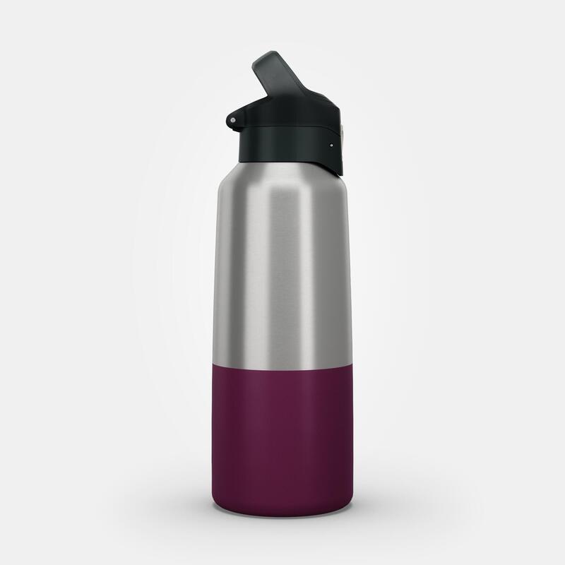 Gourde isotherme inox 0,8L bouchon à ouverture rapide pour la randonnée - violet