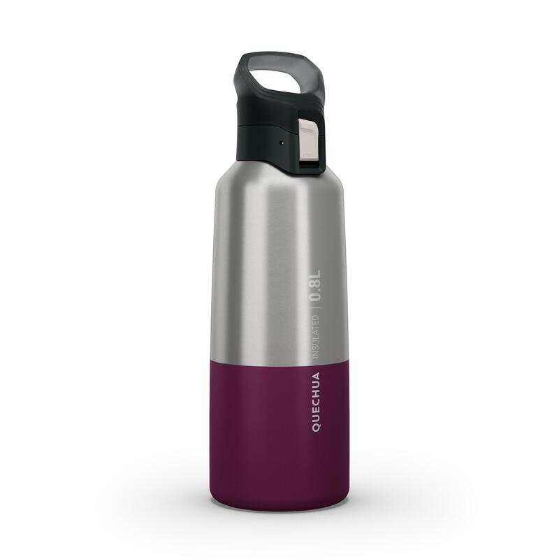 Insulated Stainless Steel Hiking Flask MH500 0.8L - Purple
