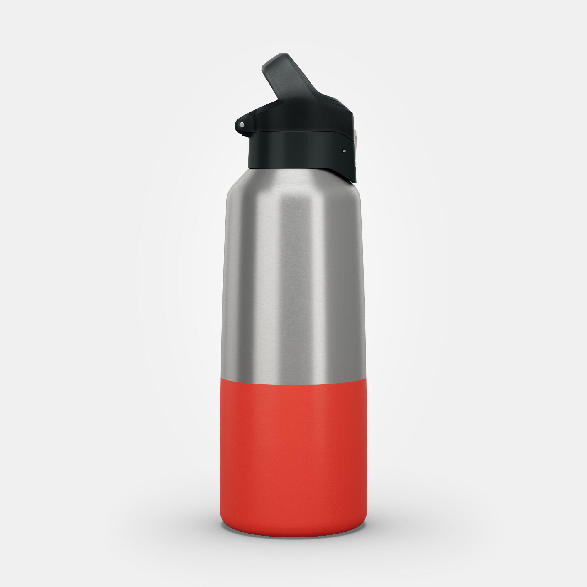 0.8 L stainless steel water bottle with quick-open cap for hiking - Red 11/35