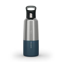 0.8 L stainless steel isothermal water bottle with quick-release cap for hiking 