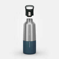 0.8 L stainless steel isothermal water bottle with quick-release cap for hiking 