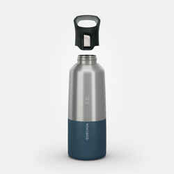 0.8 L stainless steel isothermal water bottle with quick-release cap for hiking 