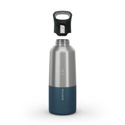 0.8 L stainless steel isothermal water bottle with quick-release cap for hiking 