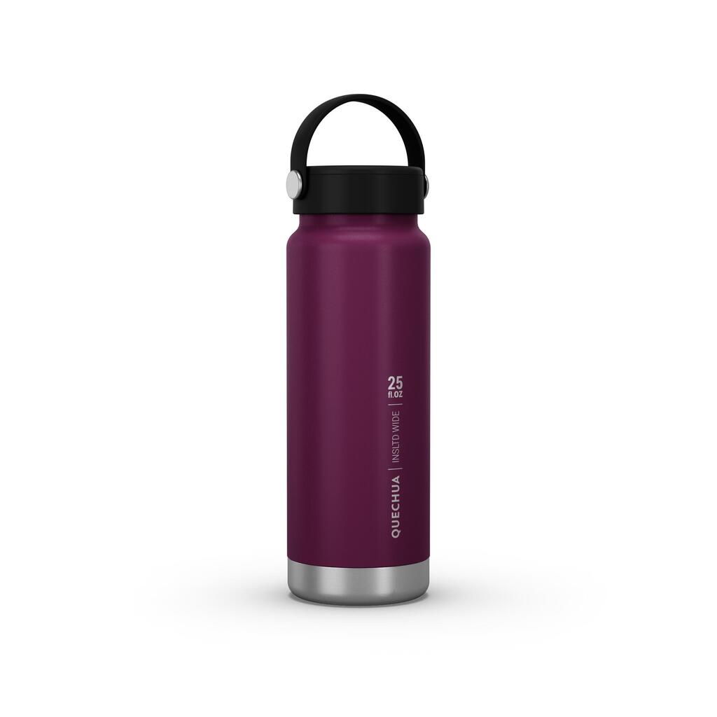 Isothermal flask mh100(double-skinned s/stl with vacuum)0.75l,big opening,purple