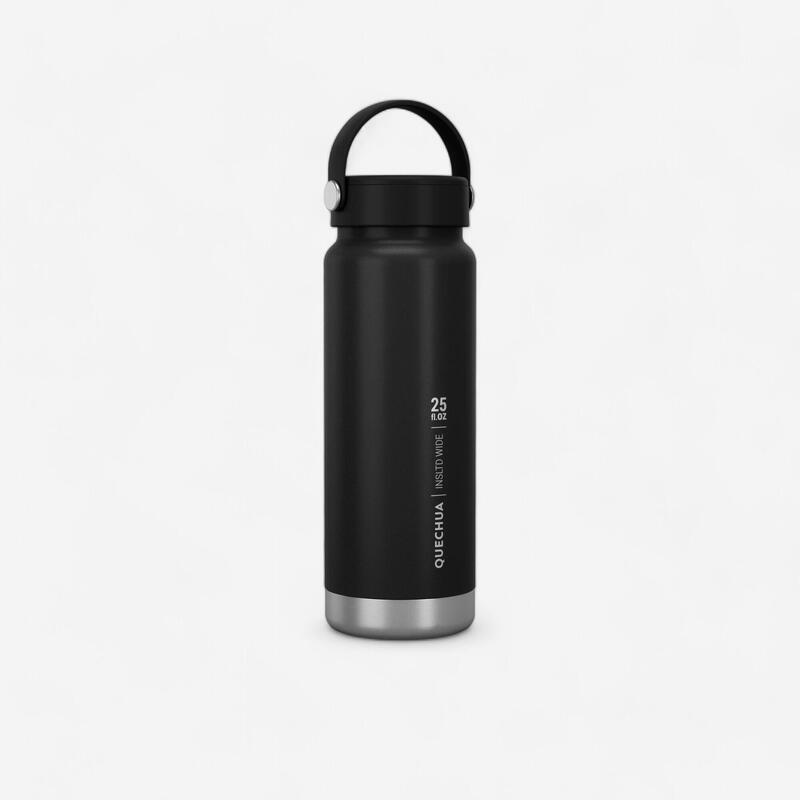 Gourde MH100 isotherme (inox double paroi à vide d'air) 0,75L large ouv. noir