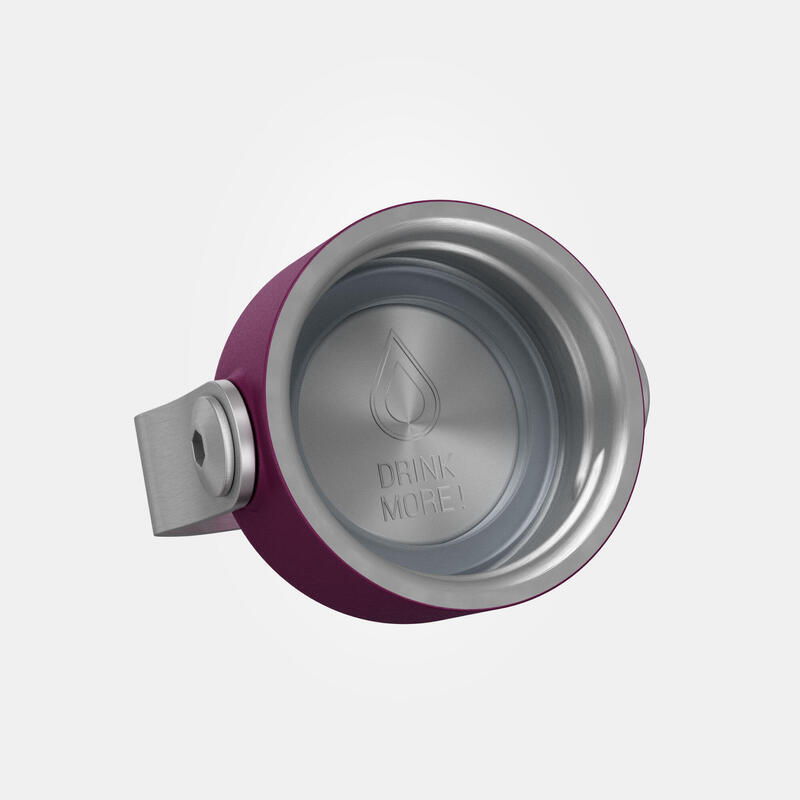 Cantil inox 1L com tampa de enroscar para caminhada - violeta