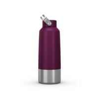 Hiking Stainless Steel Water Bottle with Screw Top MH100 1L - red