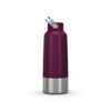 Stainless Steel Water Bottle with Screw Cap for Hiking 1 L - Purple