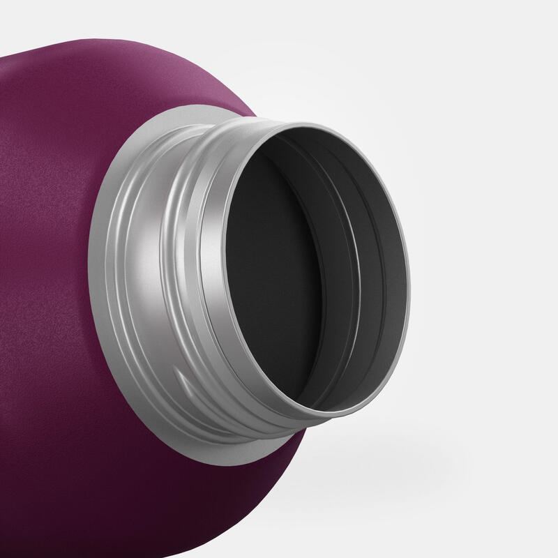 Cantil inox 1L com tampa de enroscar para caminhada - violeta