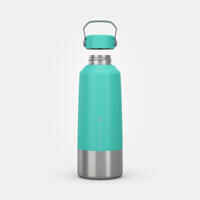 Stainless Steel Water Bottle with Screw Cap for Hiking 1 L - Turquoise