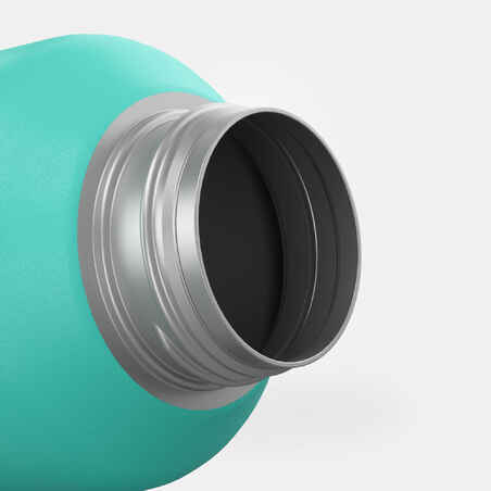 Stainless Steel Water Bottle with Screw Cap for Hiking 1 L - Turquoise