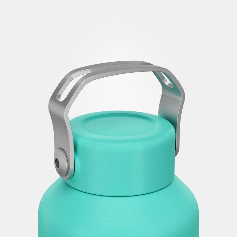 Gourde inox 1L avec bouchon à vis pour la randonnée - Turquoise