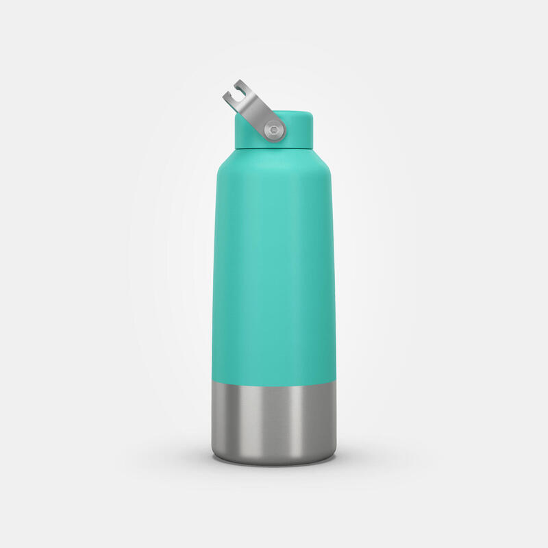 Gourde inox 1L avec bouchon à vis pour la randonnée - Turquoise