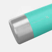 Stainless Steel Water Bottle with Screw Cap for Hiking 1 L - Turquoise