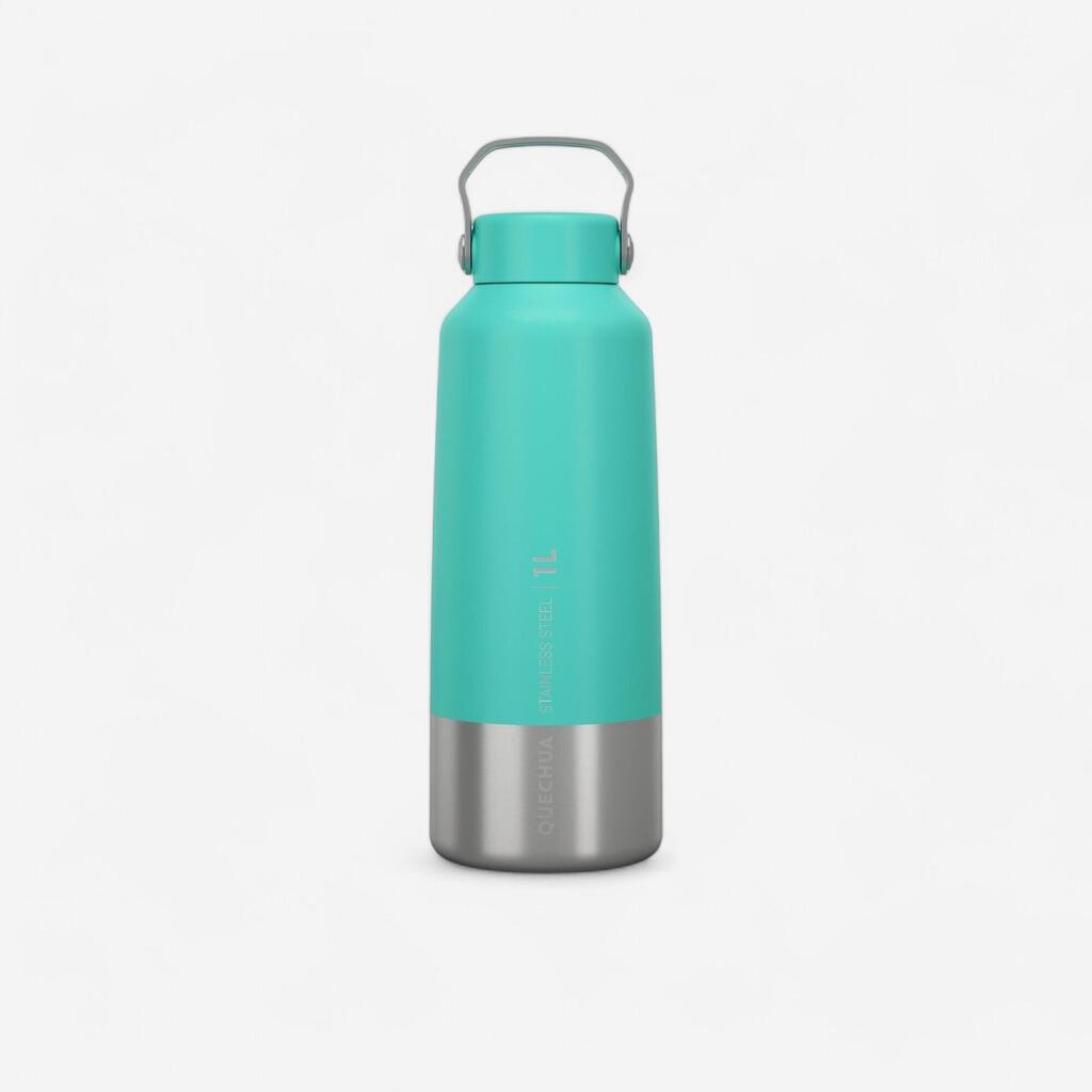 Stainless Steel Hiking Flask with Screw Cap MH100 1 L Turquoise