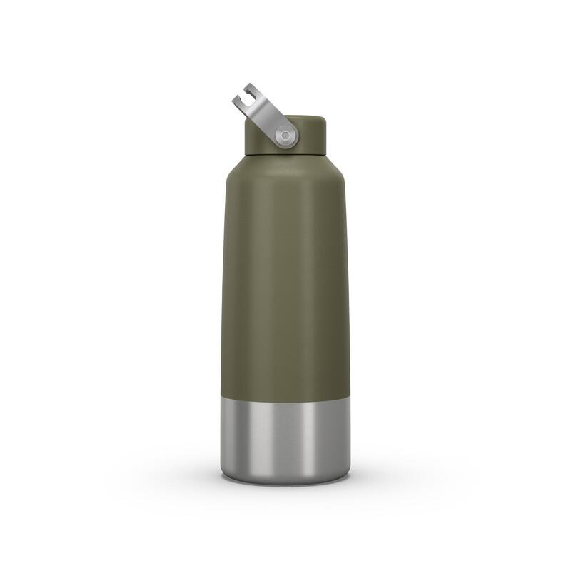 Gourde randonnée MH100 bouchon à vis 1L inox kaki