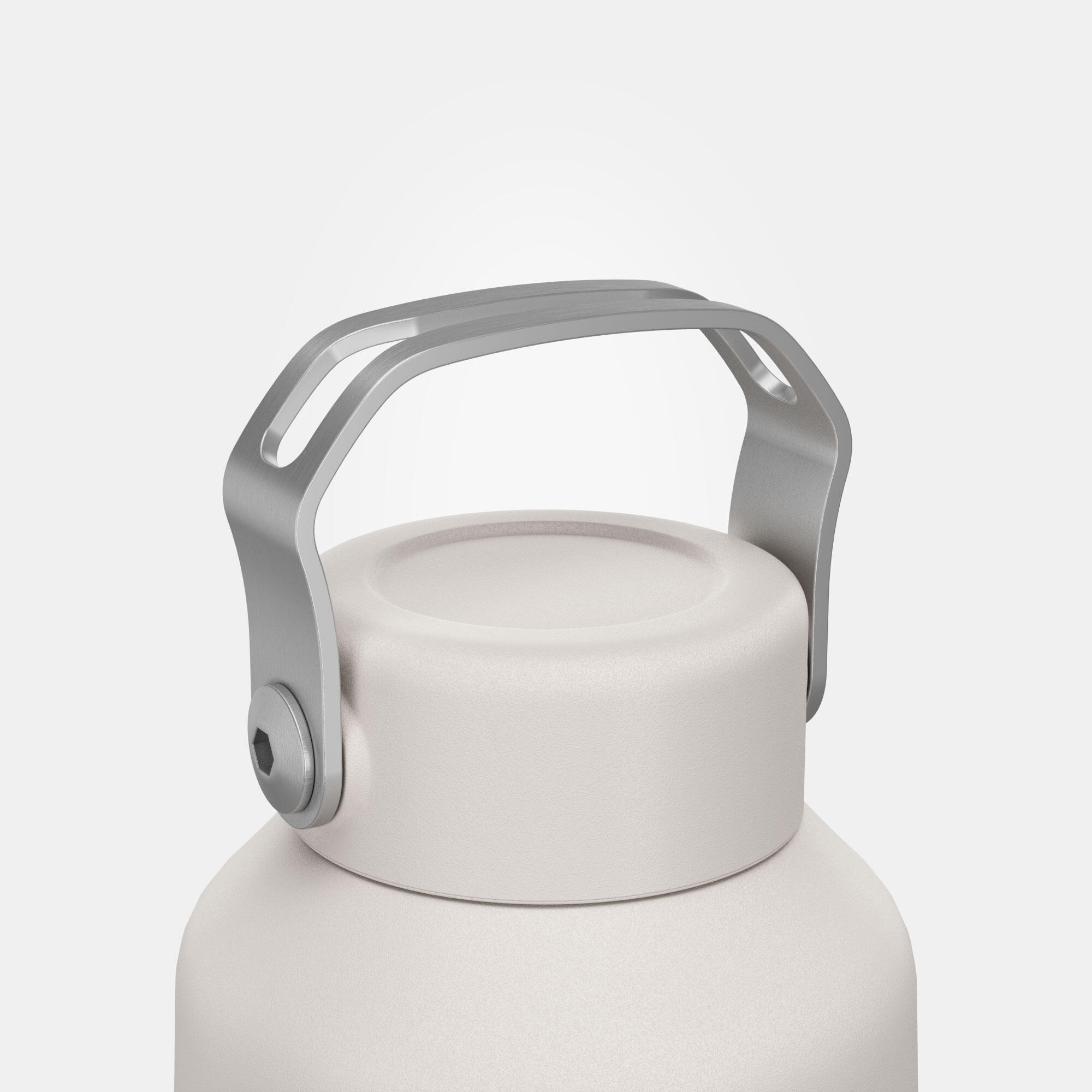 1 L stainless steel flask with screw cap for hiking - White 6/12