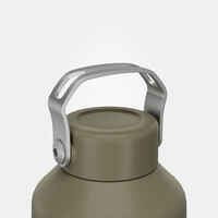 Stainless Steel Hiking Flask with Screw Cap MH100 1.5 L Khaki
