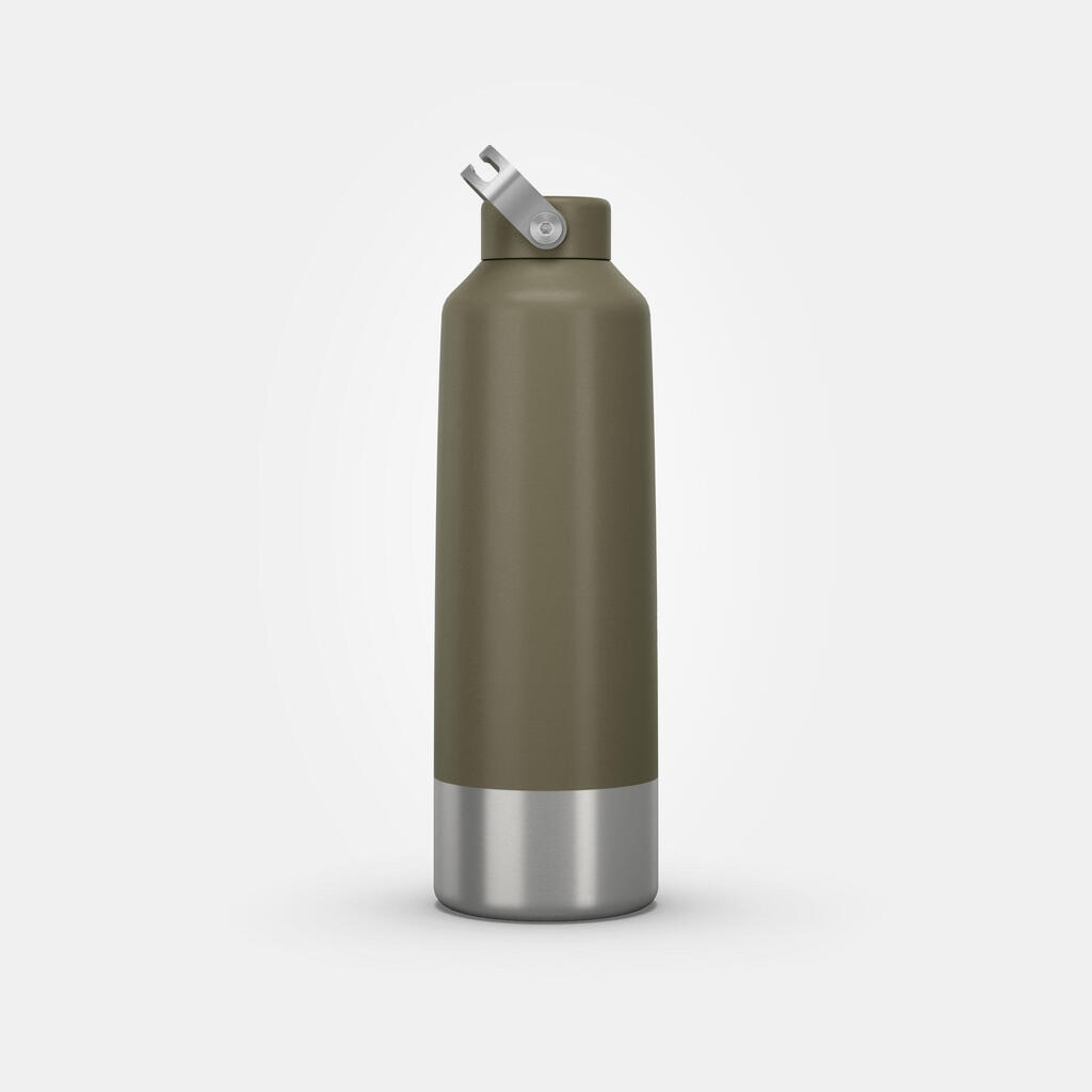 Stainless Steel Hiking Flask with Screw Cap MH100 1.5 L Khaki