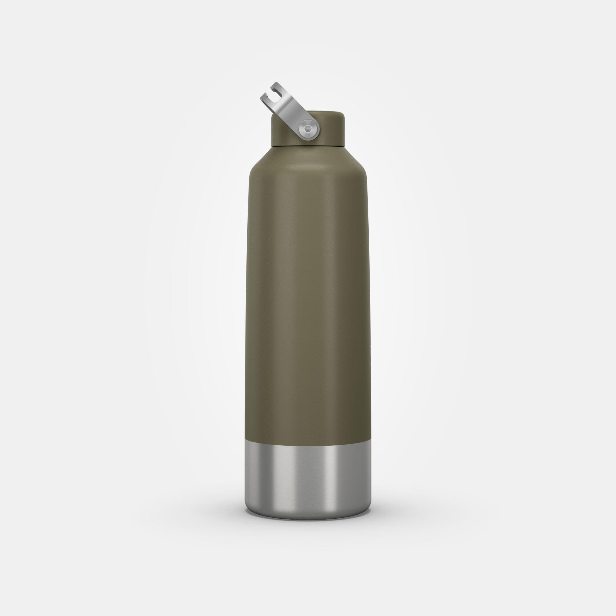 1.5 L stainless steel flask with screw cap for hiking - Khaki 9/10