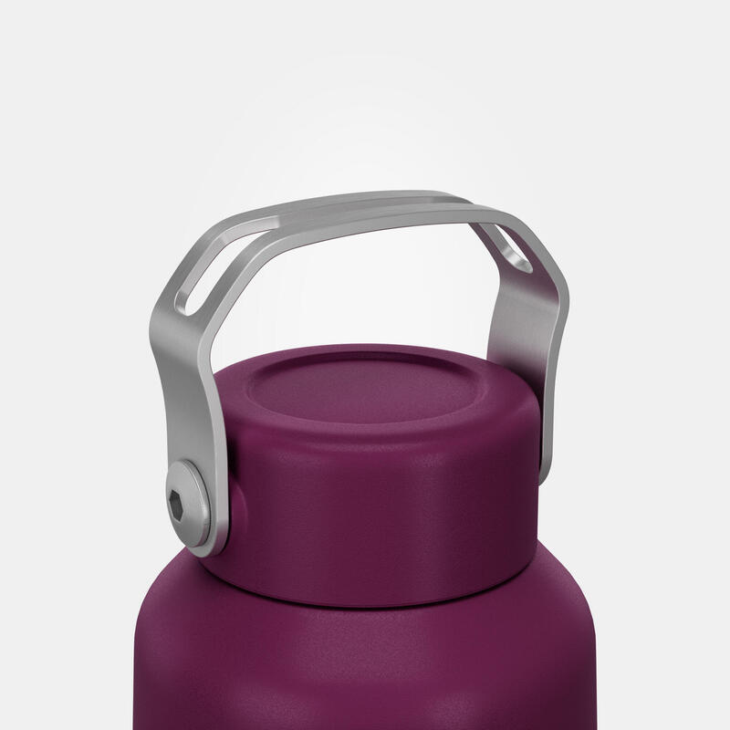 Gourde inox 0,6L avec bouchon à vis pour la randonnée - violet