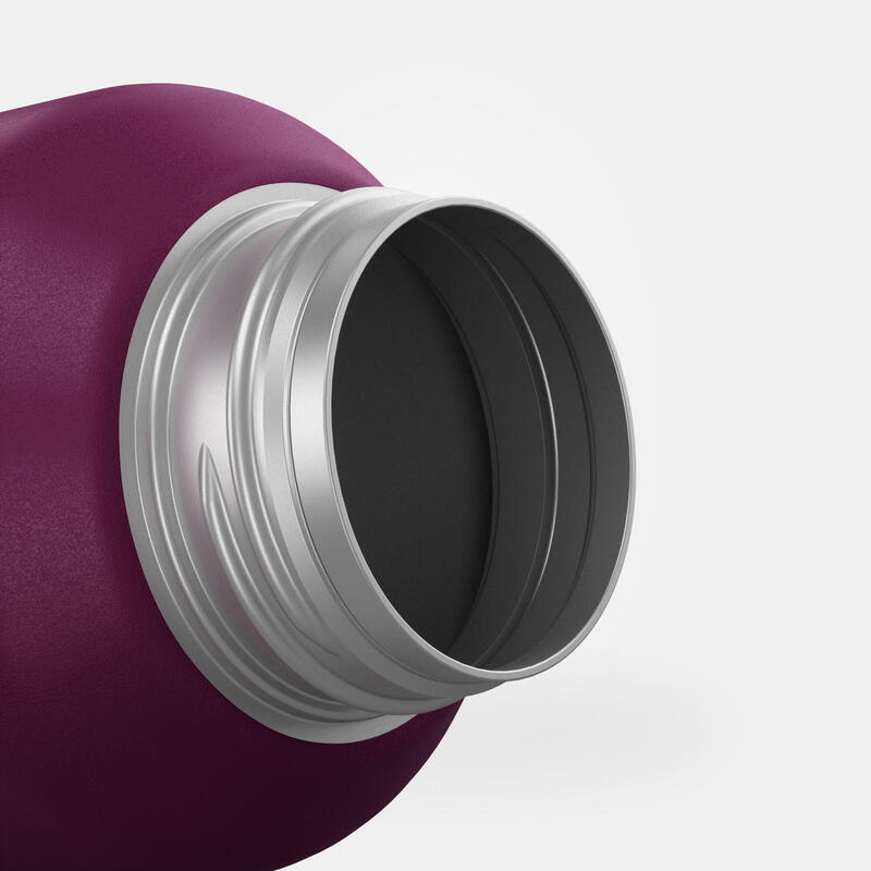 Gourde inox 0,6L avec bouchon à vis pour la randonnée - violet