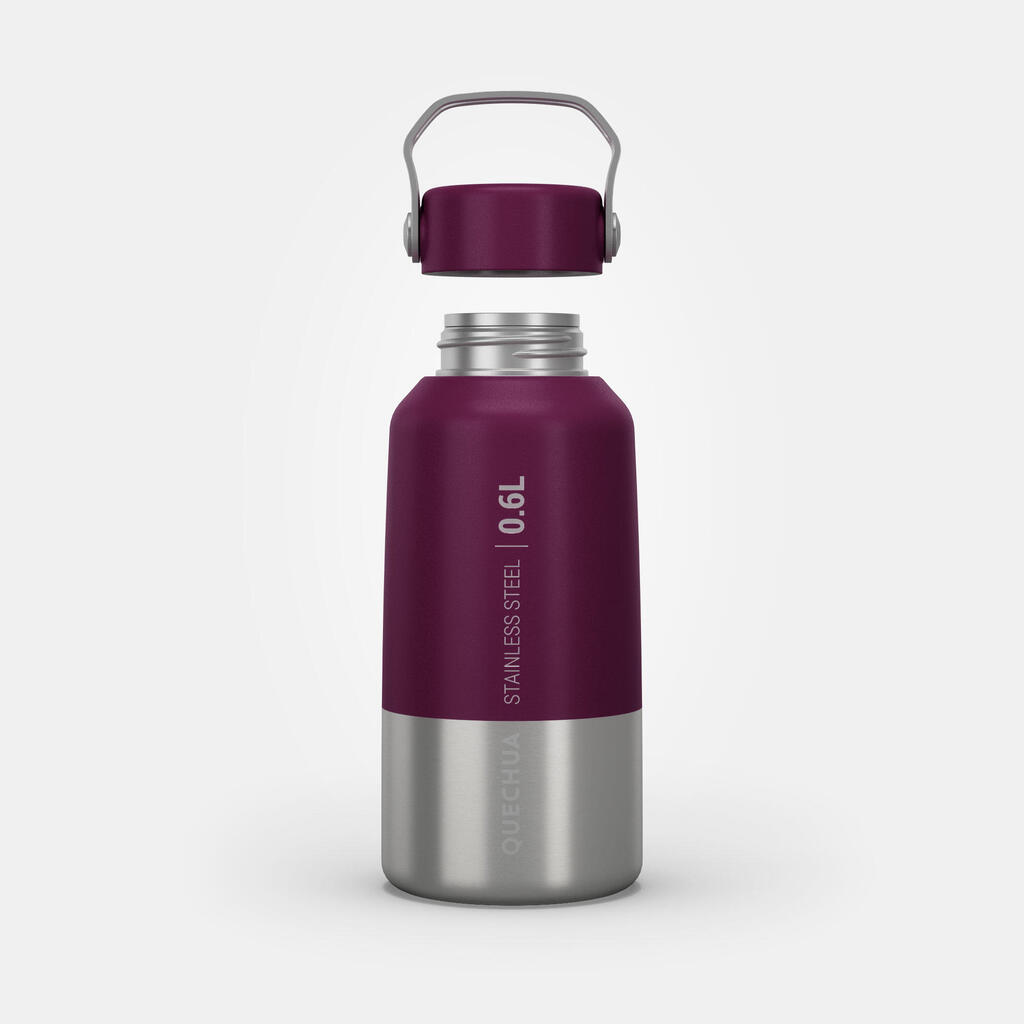 Stainless Steel Hiking Flask with Screw Cap MH100 0.6 L Pink