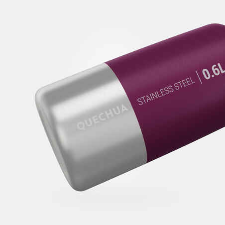 Trinkflasche MH100 Schraubverschluss Edelstahl 0,6 L violett