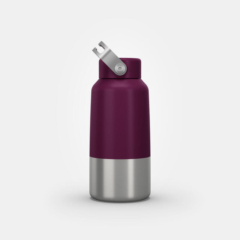 Gourde inox 0,6L avec bouchon à vis pour la randonnée - violet