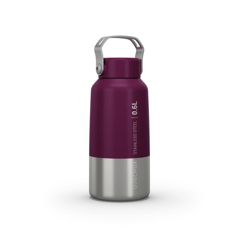 Stainless Steel Hiking Flask with Screw Cap MH100 0.6 L Purple