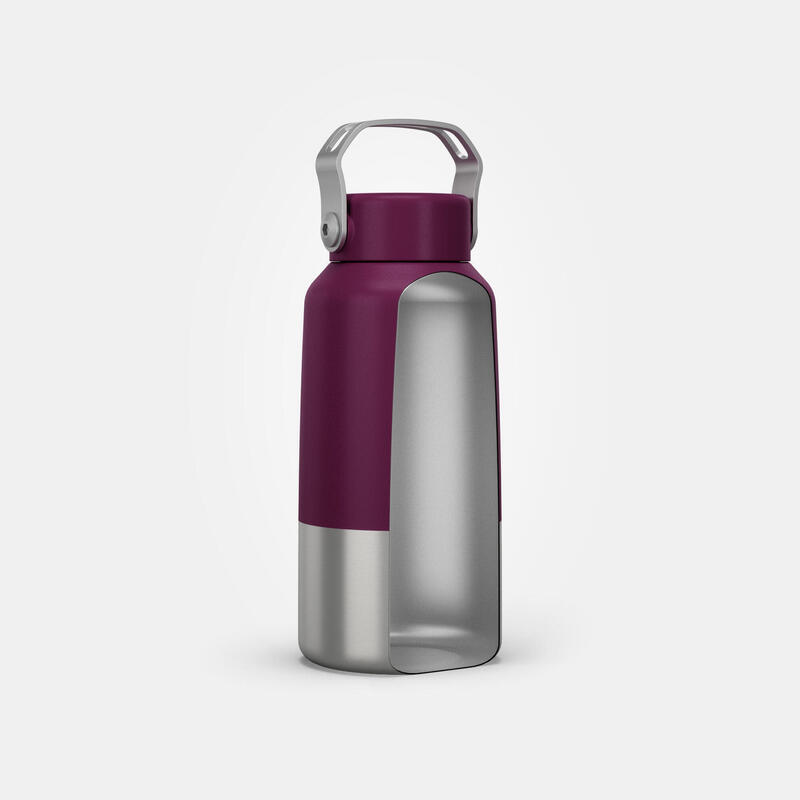 Gourde inox 0,6L avec bouchon à vis pour la randonnée - violet