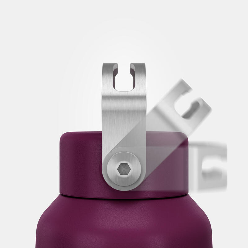 Gourde inox 0,6L avec bouchon à vis pour la randonnée - violet