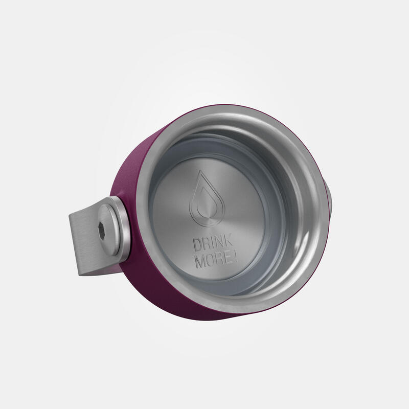 Gourde inox 0,6L avec bouchon à vis pour la randonnée - violet