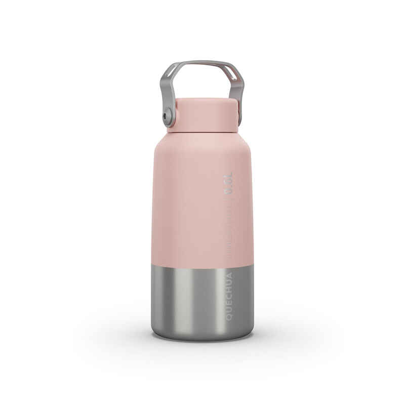 Stainless Steel Hiking Flask with Screw Cap MH100 0.6 L Pink