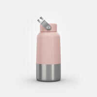 0.6 L Stainless steel flask with screw cap for hiking - pink