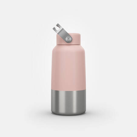 0.6 L Stainless steel flask with screw cap for hiking - pink