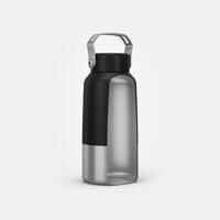 Stainless steel flask 0.6 L with screw cap for Hiking - black