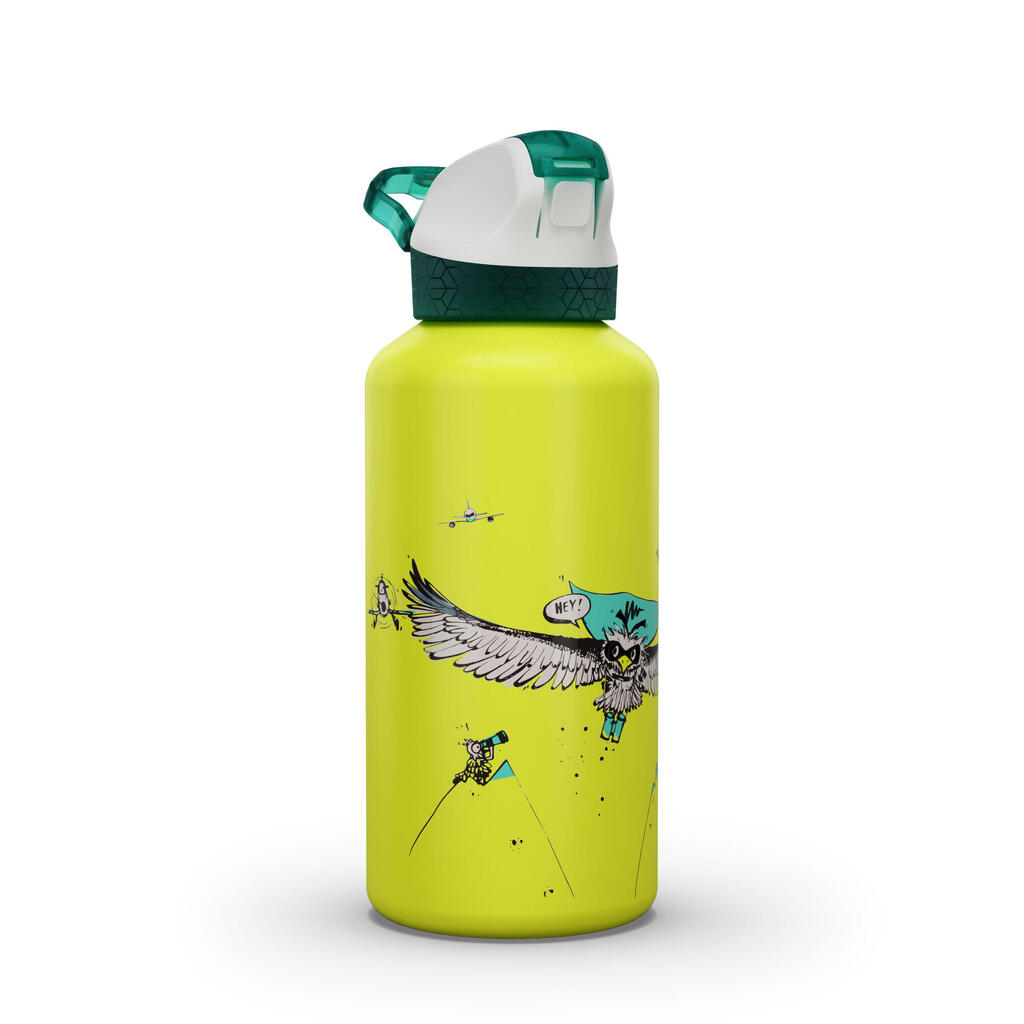 Kids’ alu hiking water bottle 900 0.6 litre vulture limited edition - yellow