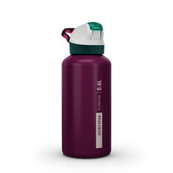 Drinkfles wandelen 900 sneldop met tuitje 0,6 liter aluminium paars